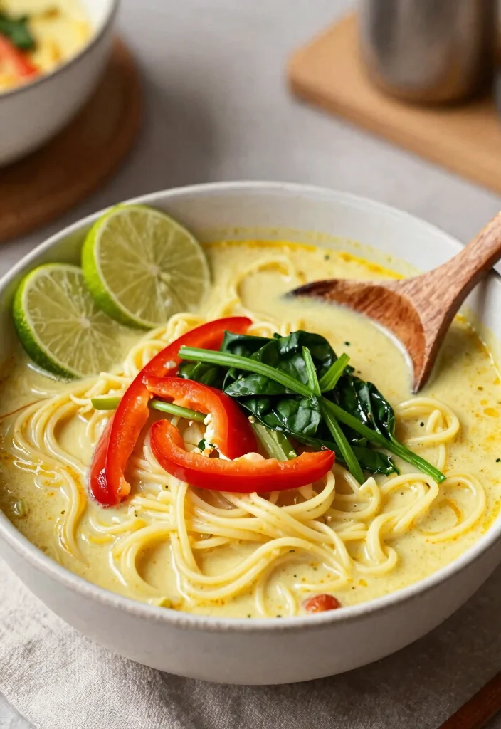 10 Keto Egg Noodle Recipes for Comfort Style Low Carb Meals - 6. Thai Curry Noodle Bowl 1