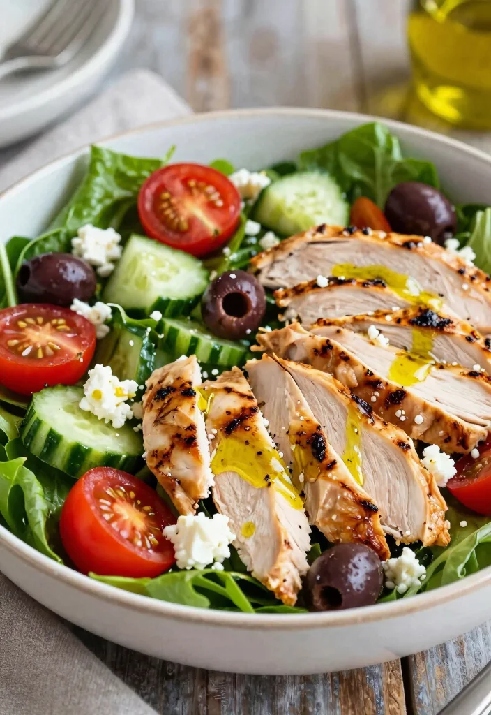 10 Keto Recipe Videos for Easy Visual Learning - 10. Greek Salad with Grilled Chicken 1