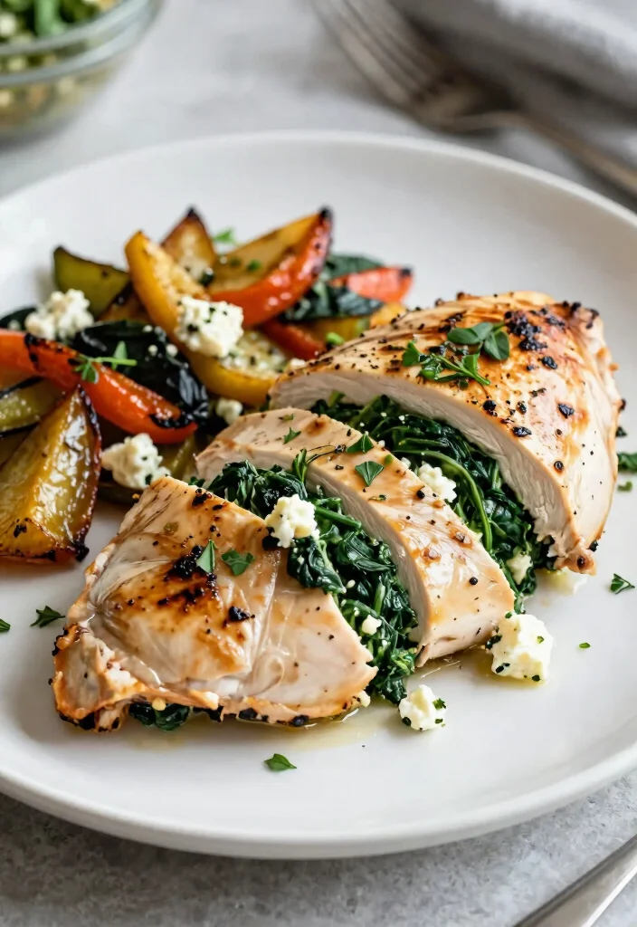 10 Keto Recipe Videos for Easy Visual Learning - 9. Spinach and Feta Stuffed Chicken 1