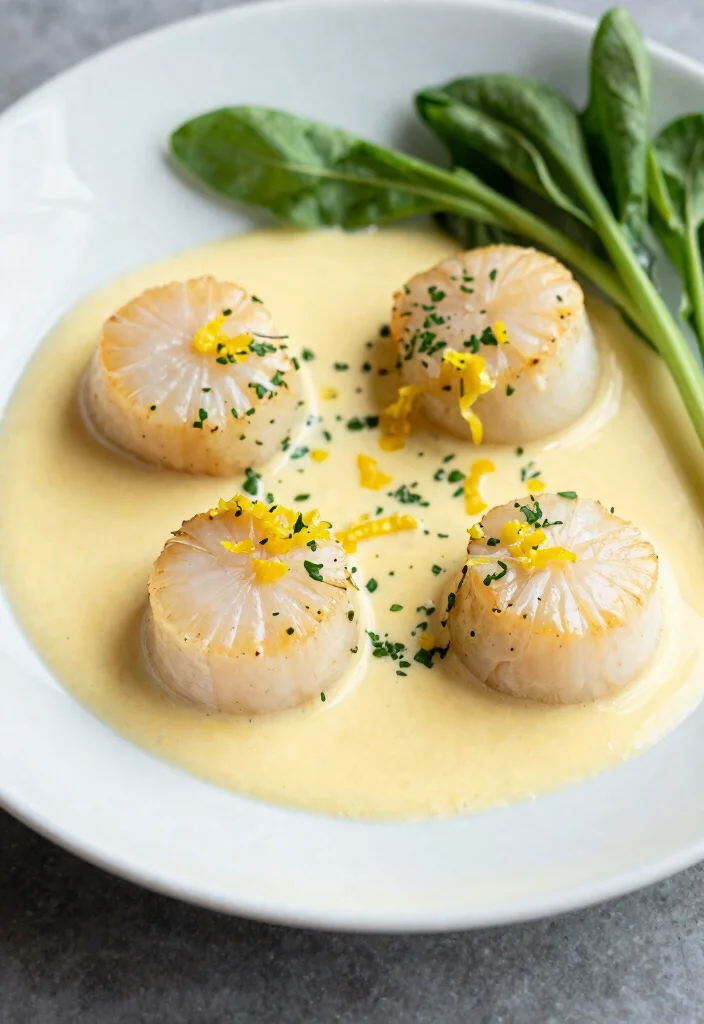 10 Keto Scallop Recipes for Elegant Low Carb Dinners - 8. Scallops with Lemon Butter Sauce 1