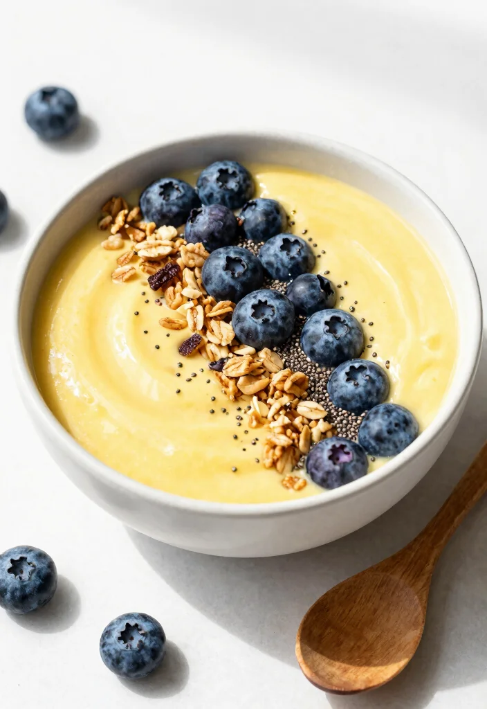 10 Lemon Blueberry Dessert Recipes with Bright Fresh Flavor - 6. Lemon Blueberry Smoothie Bowl 1