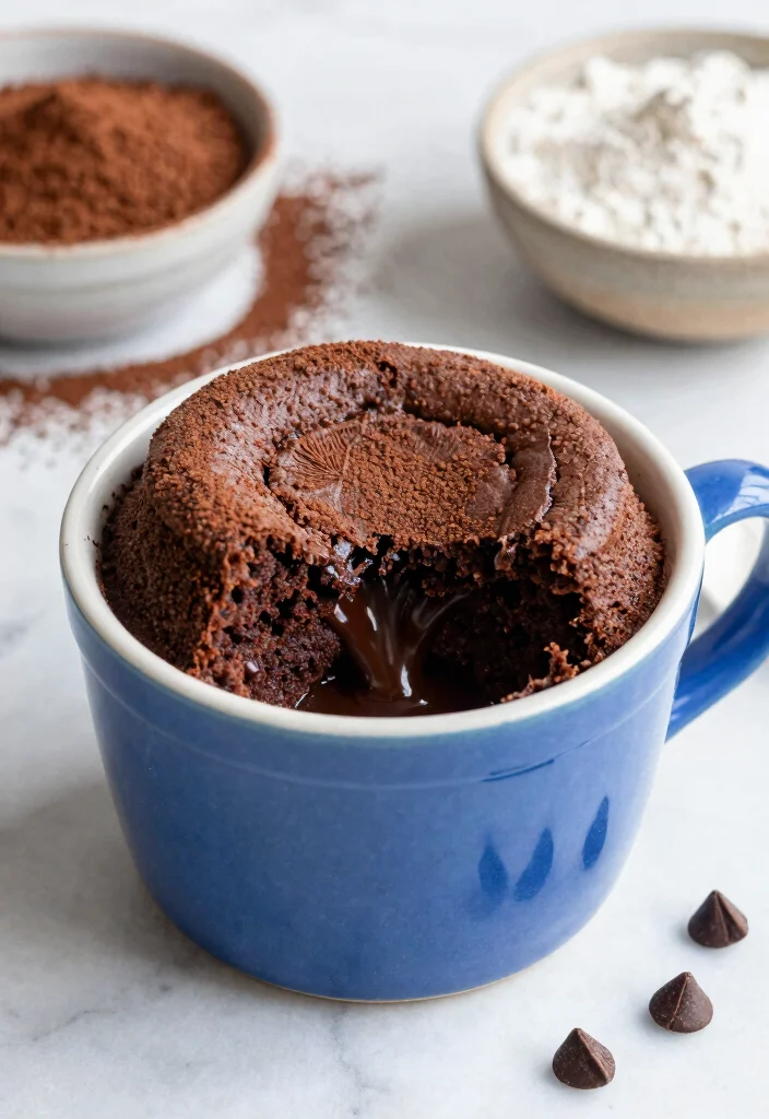 10 Microwave Dessert Recipes for Fast Sweet Fixes - 2. Chocolate Lava Mug Cake 1