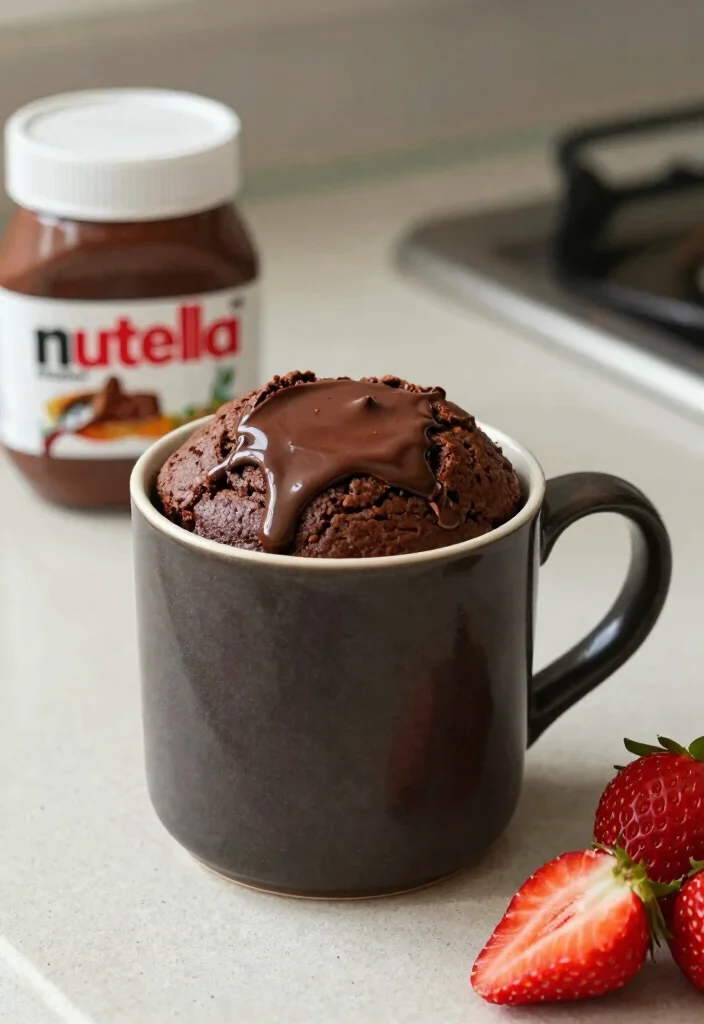 10 Microwave Dessert Recipes for Fast Sweet Fixes - 5. Nutella Mug Cake 1
