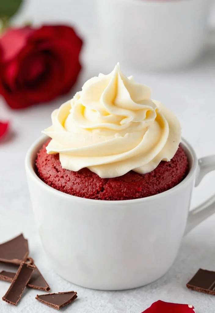 10 Microwave Dessert Recipes for Fast Sweet Fixes - 6. Red Velvet Mug Cake 1