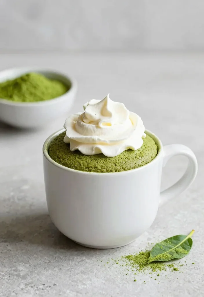 10 Microwave Dessert Recipes for Fast Sweet Fixes - 7. Matcha Mug Cake 1