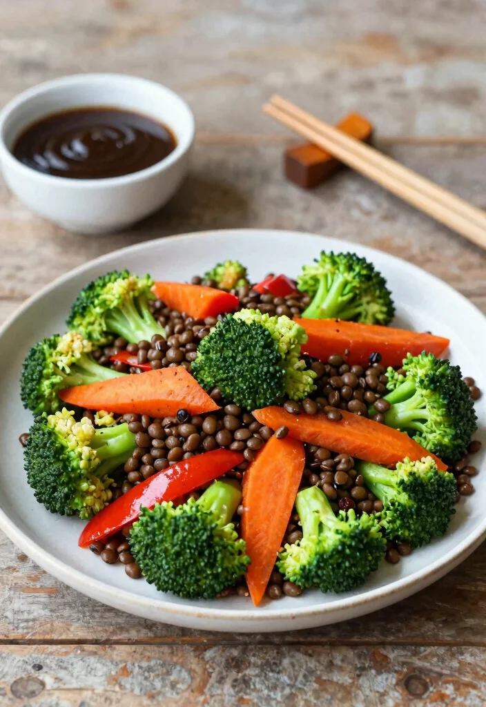 10 Soy Free Vegan Recipes for Clean Simple Meals - 3. Lentil and Vegetable Stir-Fry 1