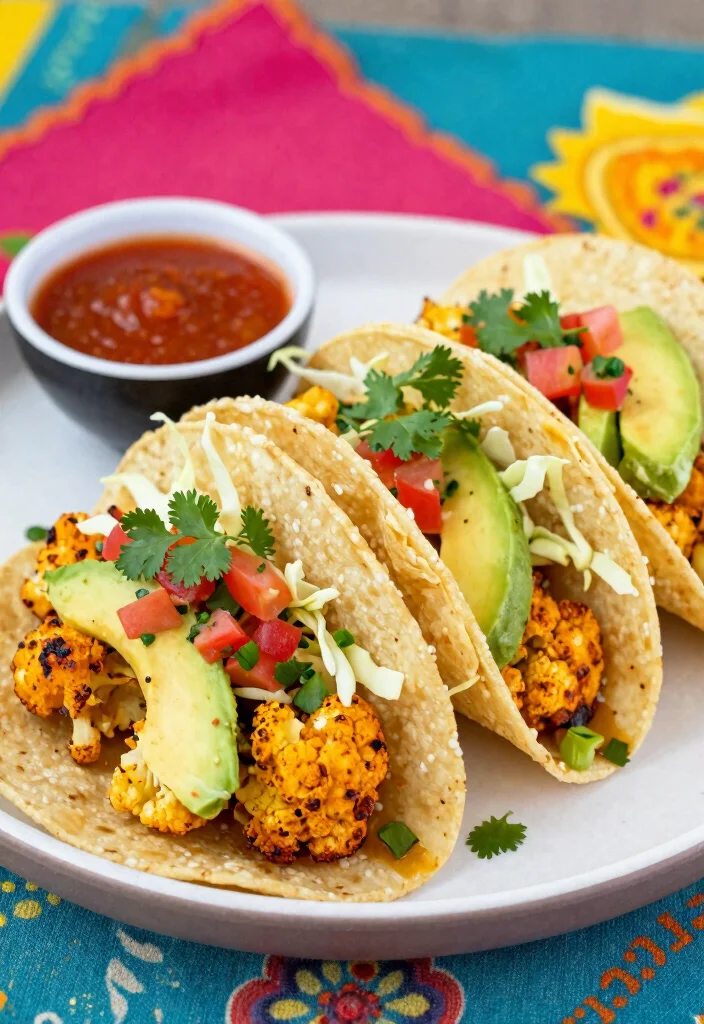 10 Soy Free Vegan Recipes for Clean Simple Meals - 5. Spicy Cauliflower Tacos 1