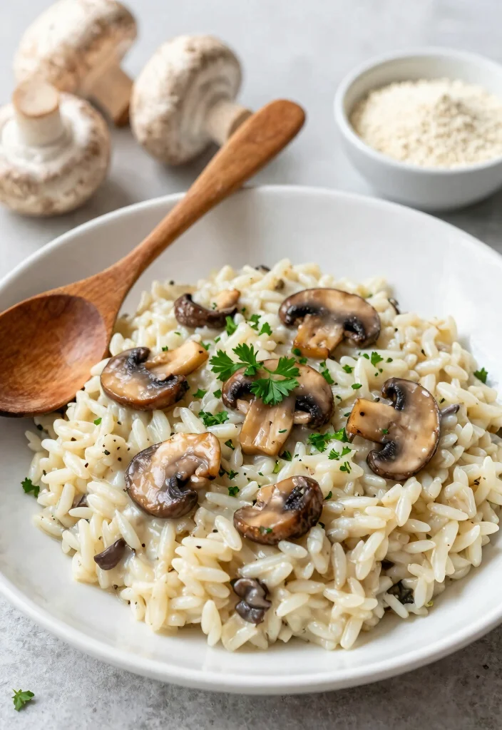 10 Soy Free Vegan Recipes for Clean Simple Meals - 9. Creamy Vegan Mushroom Risotto 1