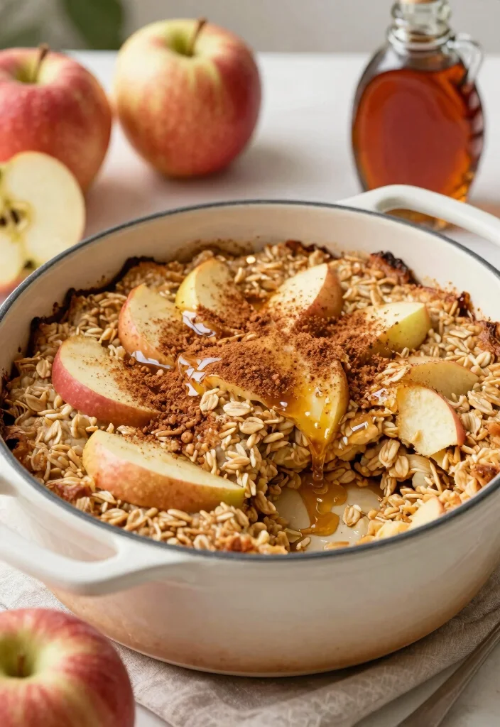 10 Vegan Dutch Oven Recipes for Hearty Plant Based Cooking - 8. Apple Cinnamon Oatmeal Bake 1