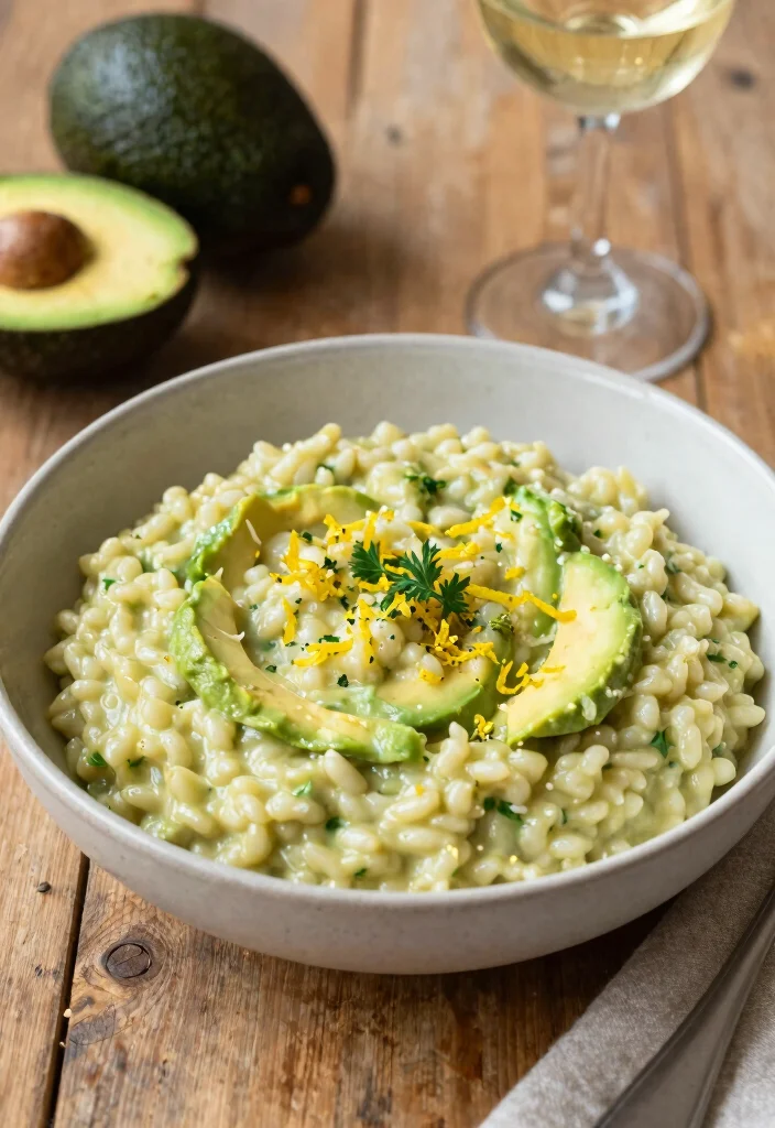 12 Avocado Dinner Recipes for Creamy Savory Dishes 89 12 Avocado Dinner Recipes for Creamy Savory Dishes - 9. Creamy Avocado Risotto 1