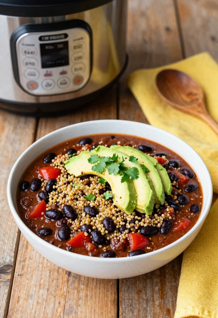 12 Clean Eating Instant Pot Recipes for Busy Days - 1. Instant Pot Quinoa & Black Bean Chili 1