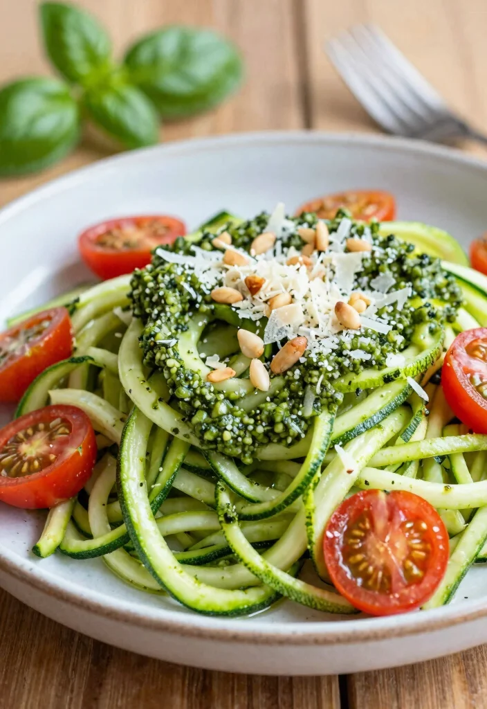 12 Fresh Dinner Recipes with Light Seasonal Ingredients 1 12 Fresh Dinner Recipes with Light Seasonal Ingredients - 1. Zucchini Noodles with Pesto and Cherry Tomatoes 1