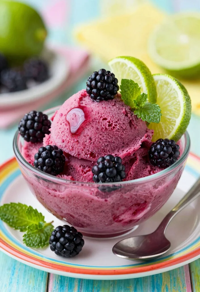 12 Fruity Dessert Recipes for Fresh Naturally Sweet Treats - 10. Blackberry Lime Sorbet 1