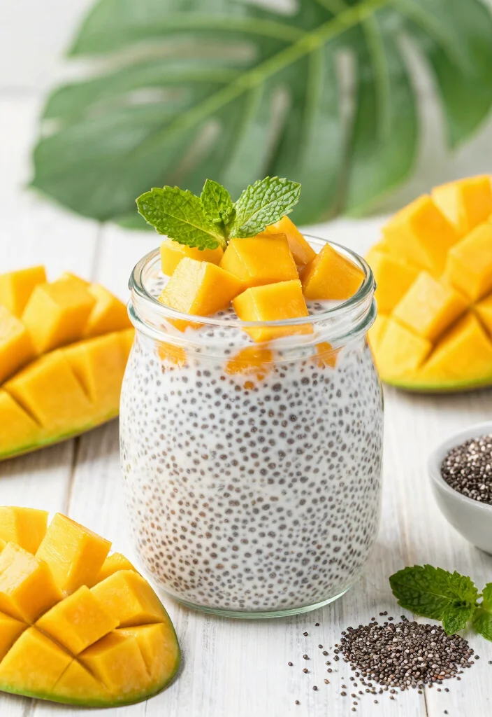 12 Fruity Dessert Recipes for Fresh Naturally Sweet Treats - 2. Mango Coconut Chia Pudding 1
