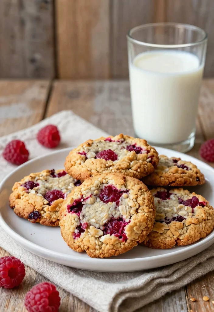 12 Fruity Dessert Recipes for Fresh Naturally Sweet Treats - 5. Raspberry Oatmeal Cookies 1