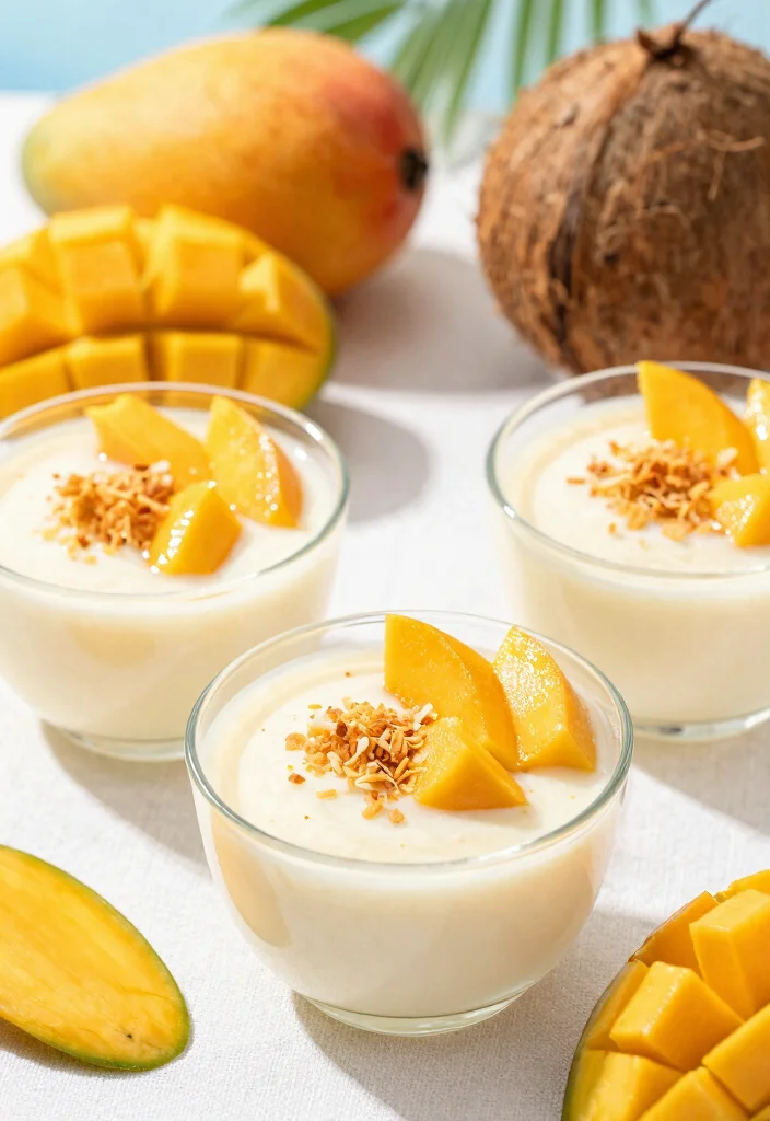 12 Fruity Dessert Recipes for Fresh Naturally Sweet Treats - 8. Coconut Mango Pudding 1