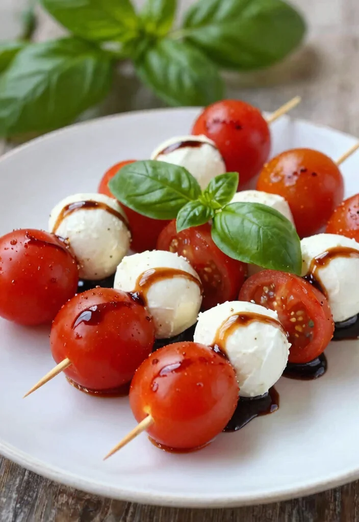 12 Healthy Lunch Recipes for Simple Balanced Eating - 7. Caprese Salad Skewers 1