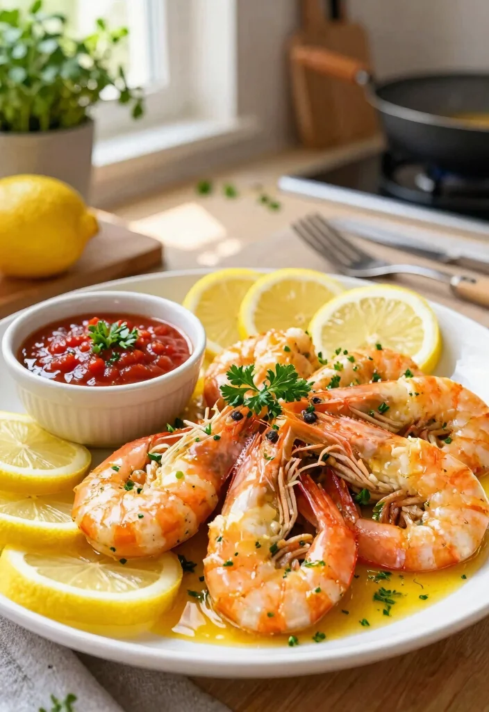 12 Healthy Pescatarian Recipes for Light Protein Rich Meals 1 12 Healthy Pescatarian Recipes for Light Protein Rich Meals - 1. Lemon Garlic Butter Shrimp 1