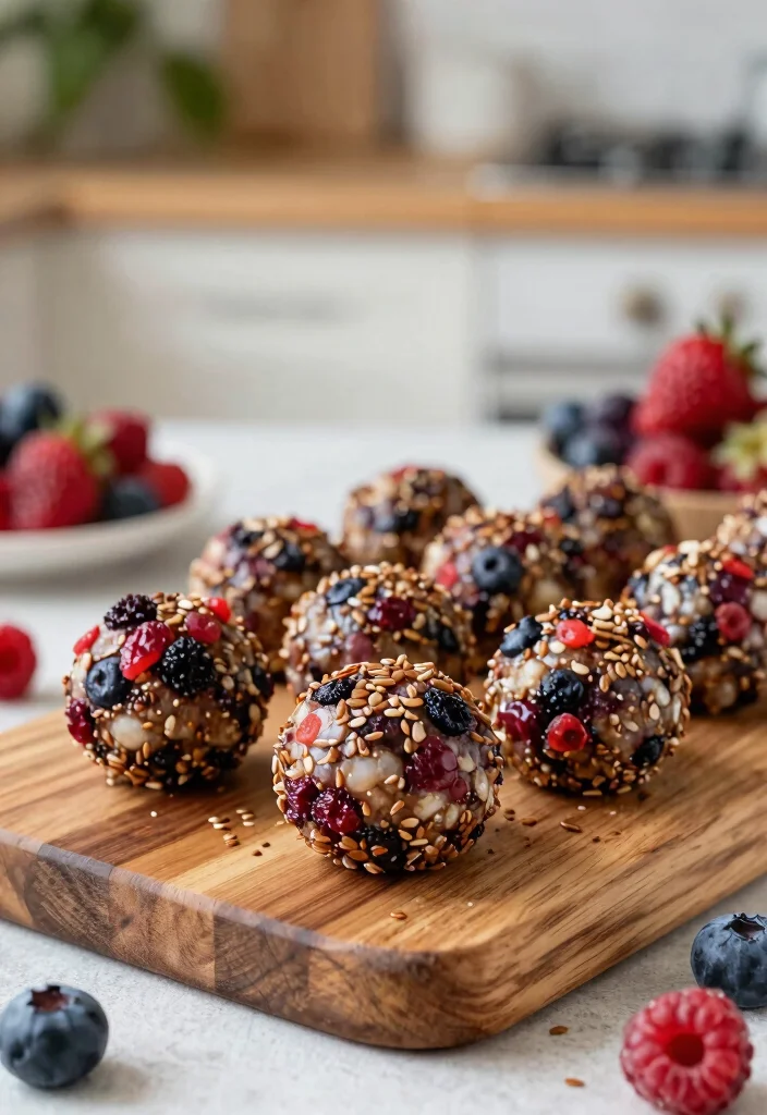 12 Healthy Protein Ball Recipes for Quick Energy Snacks - 4. Energy-Boosting Berry Bliss Balls 1