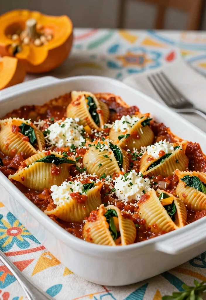 12 Healthy Squash Recipes for Light Comfort Dishes 122 12 Healthy Squash Recipes for Light Comfort Dishes - 12. Squash and Spinach Stuffed Shells 1