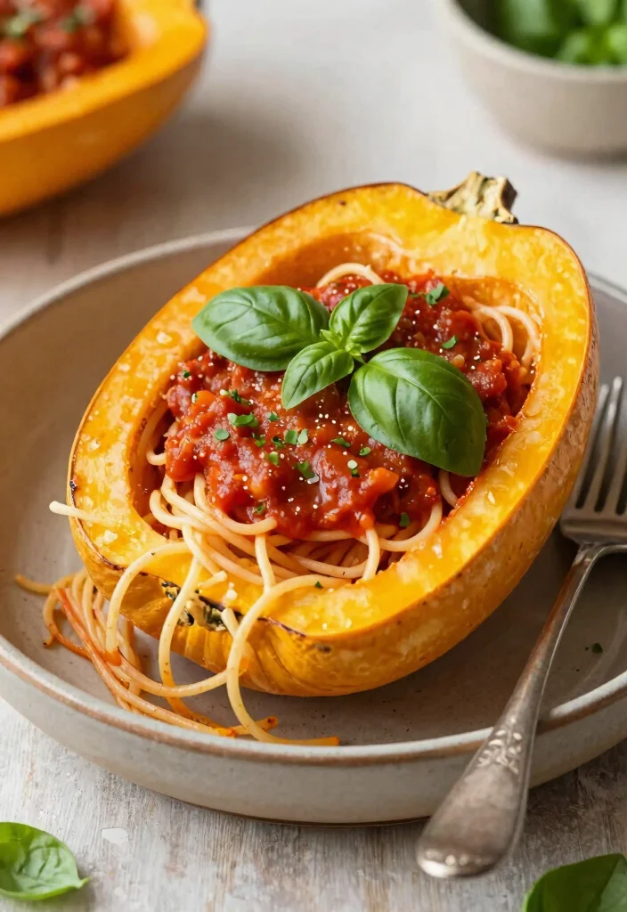 12 Healthy Squash Recipes for Light Comfort Dishes 45 12 Healthy Squash Recipes for Light Comfort Dishes - 5. Spaghetti Squash with Tomato Sauce 1