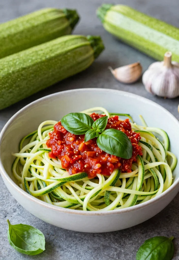 12 Heart Healthy Crockpot Recipes for Easy Nutritious Meals - 10. Zucchini Noodles with Marinara Sauce 1