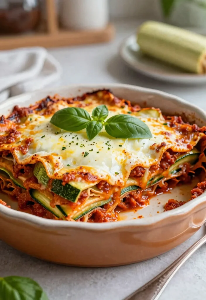 12 High Protein Low Carb Dinner Recipes for Filling Meals - 3. Zucchini Lasagna 1