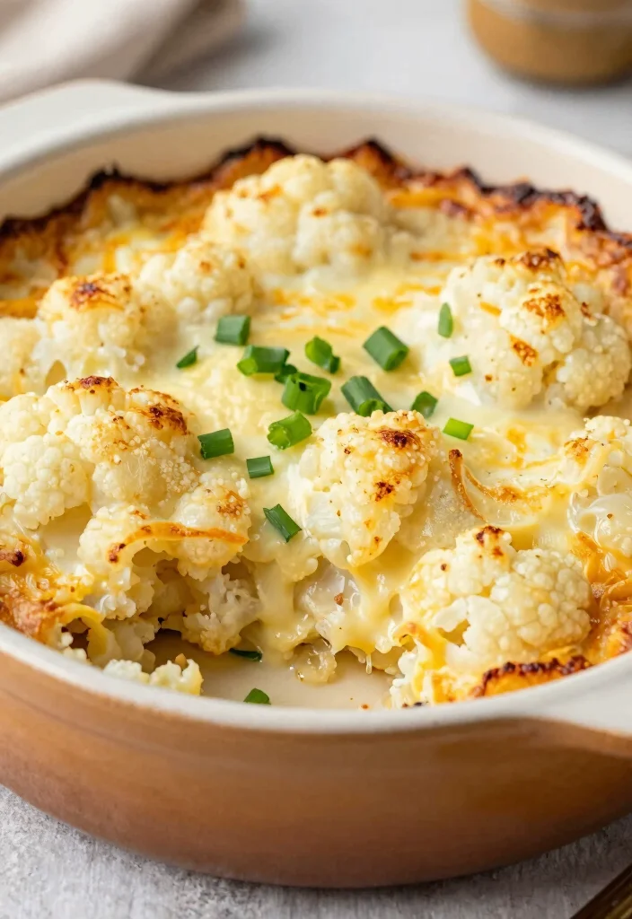 12 High Protein Low Carb Dinner Recipes for Filling Meals - 5. Cheesy Cauliflower Casserole 1