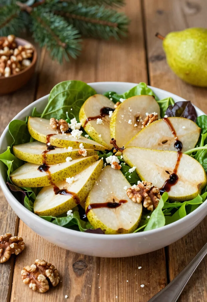 12 Holiday Dinner Recipes for Special Gatherings 45 12 Holiday Dinner Recipes for Special Gatherings - 5. Spiced Pear and Gorgonzola Salad 1