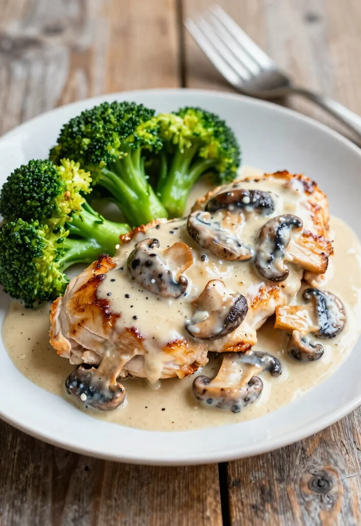 12 Keto Clean Eating Recipes for Simple Low Carb Meals - 5. Creamy Garlic Mushroom Chicken 1
