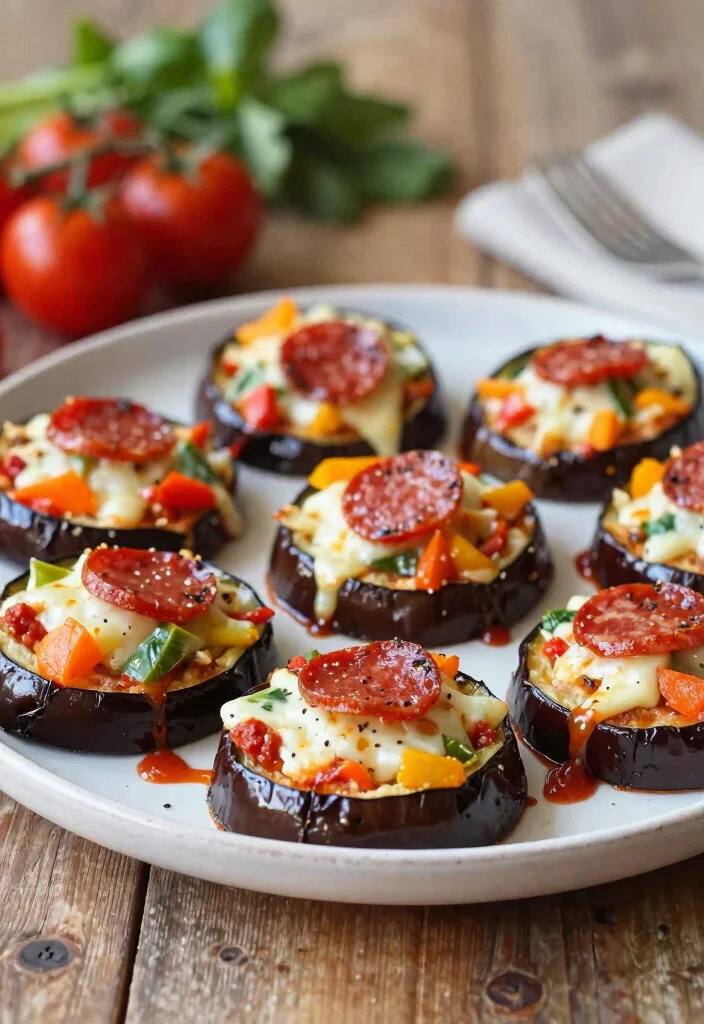12 Keto Clean Eating Recipes for Simple Low Carb Meals - 6. Eggplant Pizza Bites 1