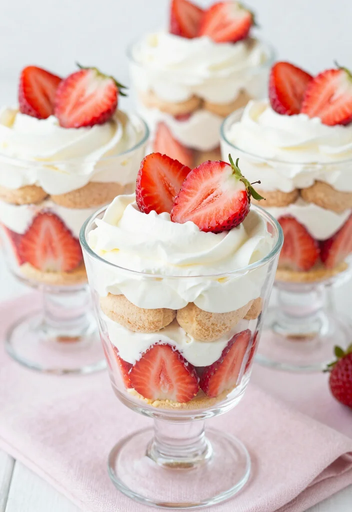 12 Layered Dessert Recipes for Beautiful Make Ahead Sweets - 1. No-Bake Strawberry Shortcake Parfaits 1