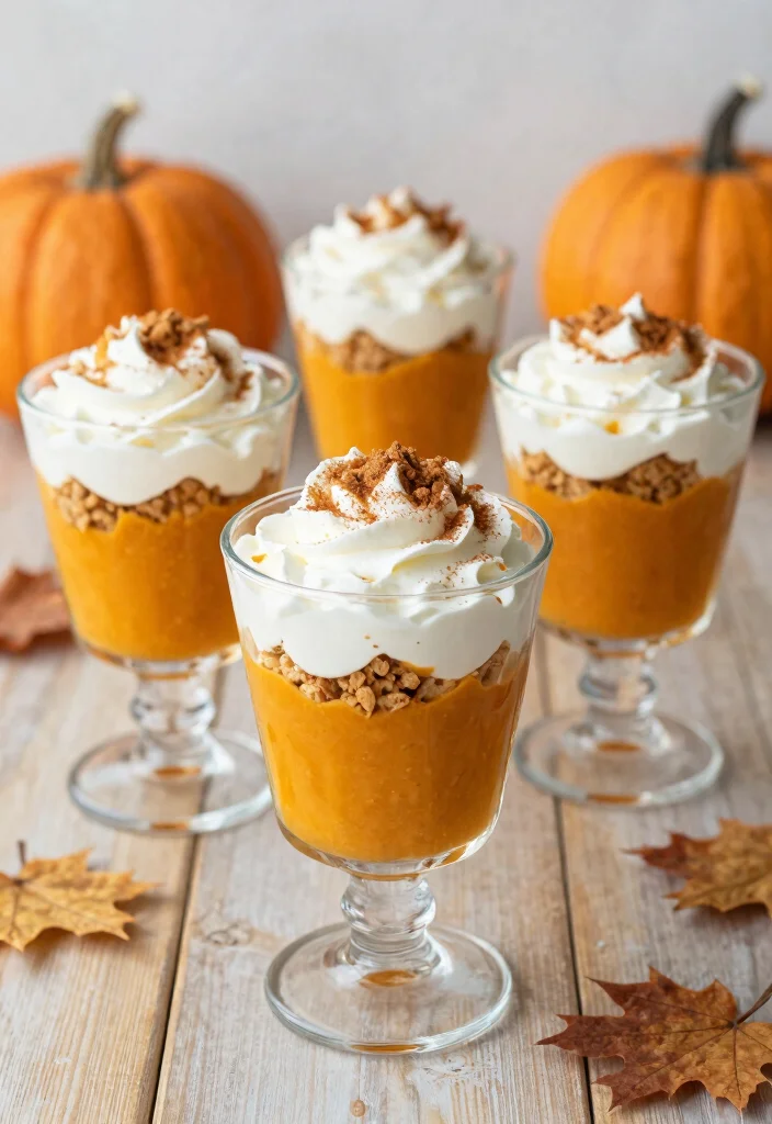 12 Layered Dessert Recipes for Beautiful Make Ahead Sweets - 4. Pumpkin Spice Parfaits 1