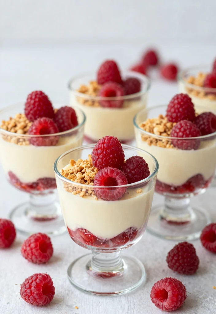 12 Layered Dessert Recipes for Beautiful Make Ahead Sweets - 6. Raspberry Cheesecake Parfaits 1