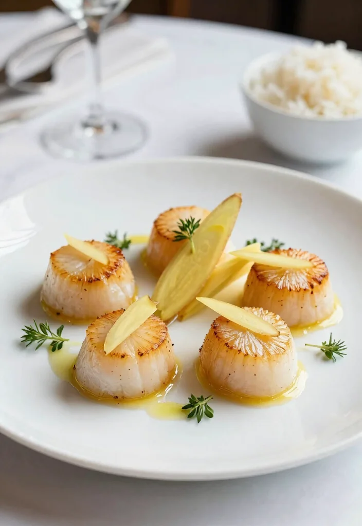 12 Lemon Dinner Recipes with Bright Fresh Flavor - 6. Lemon and Ginger Scallops 1