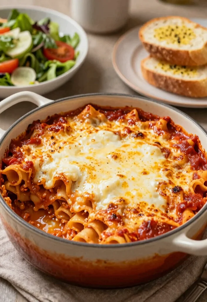 12 One Pot Dinner Recipes for Easy Weeknight Cooking 111 12 One Pot Dinner Recipes for Easy Weeknight Cooking - 11. One Pot Baked Ziti with Spinach 1
