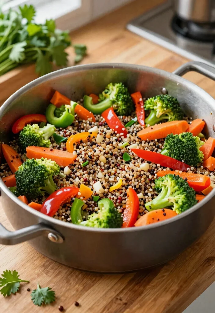 12 One Pot Dinner Recipes for Easy Weeknight Cooking 12 12 One Pot Dinner Recipes for Easy Weeknight Cooking - 2. Veggie-Packed Quinoa Stir-Fry 1