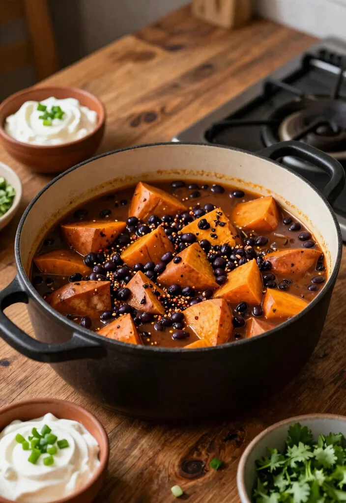 12 One Pot Dinner Recipes for Easy Weeknight Cooking 78 12 One Pot Dinner Recipes for Easy Weeknight Cooking - 8. One Pot Sweet Potato and Black Bean Chili 1