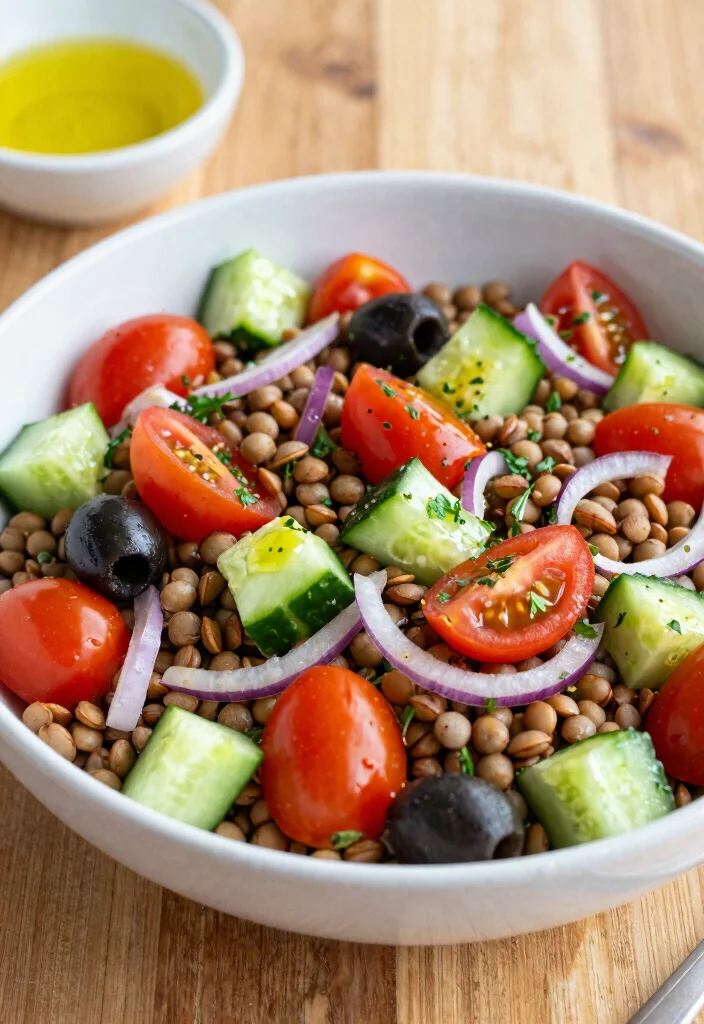12 Plant Based Dinner Recipes for Clean Comfort Meals 111 12 Plant Based Dinner Recipes for Clean Comfort Meals - 11. Mediterranean Lentil Salad 1