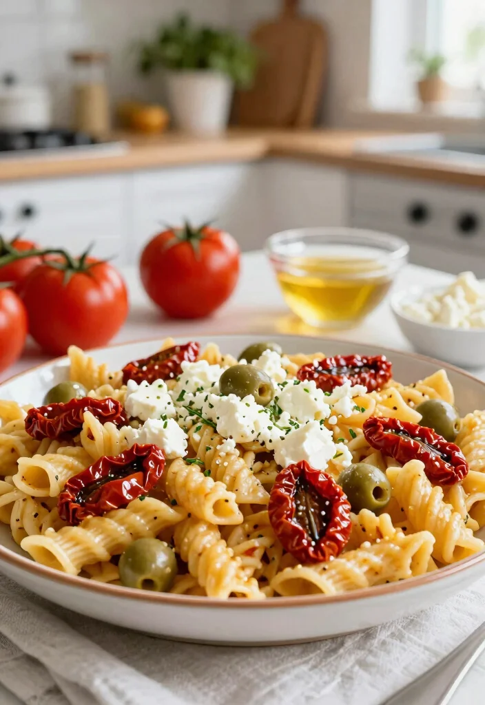 12 Simple Family Dinner Recipes Everyone Will Enjoy - 10. One-Pot Mediterranean Pasta 1