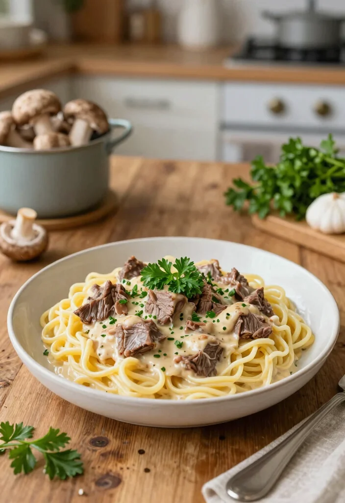 12 Simple Family Dinner Recipes Everyone Will Enjoy - 3. Easy Beef Stroganoff 1