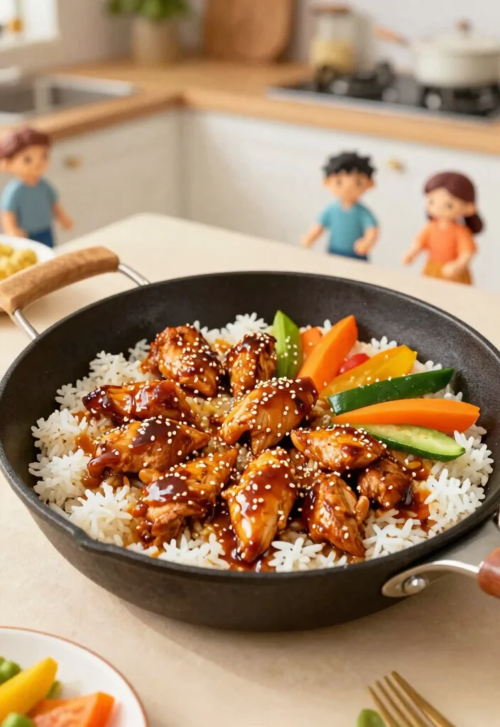 12 Simple Family Dinner Recipes Everyone Will Enjoy - 9. Teriyaki Chicken and Rice Skillet 1