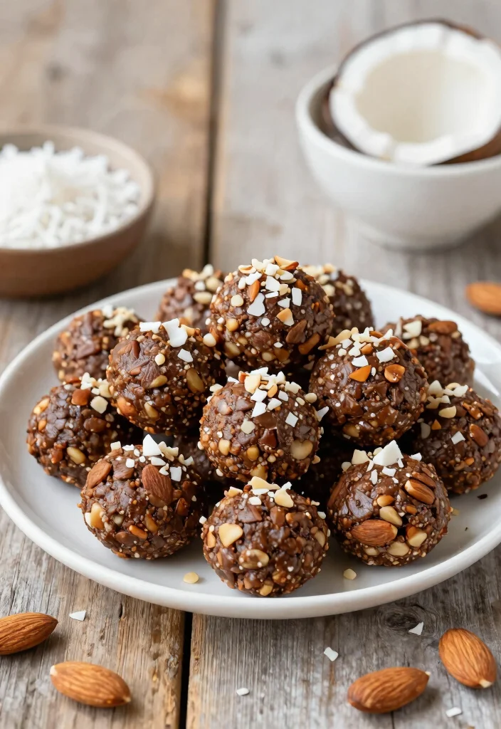 12 Thanksgiving Dessert Recipes for a Festive Holiday Table - 9. Almond Joy Energy Bites 1