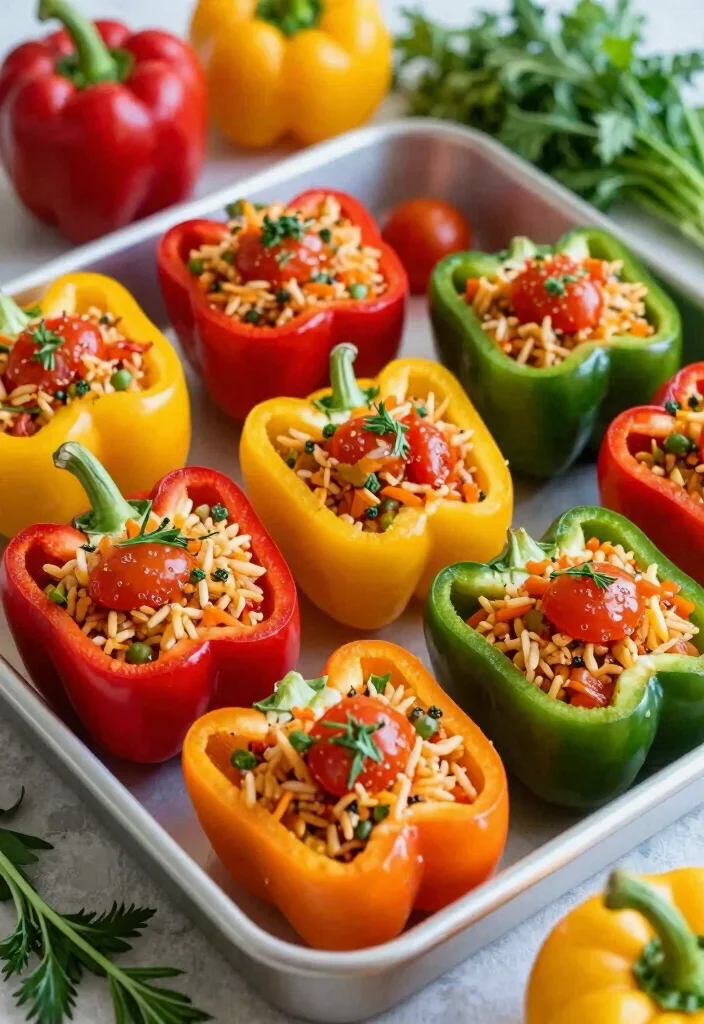 12 Tomato Dinner Recipes for Fresh Flavorful Meals 56 12 Tomato Dinner Recipes for Fresh Flavorful Meals - 6. Stuffed Bell Peppers with Tomato Rice 1